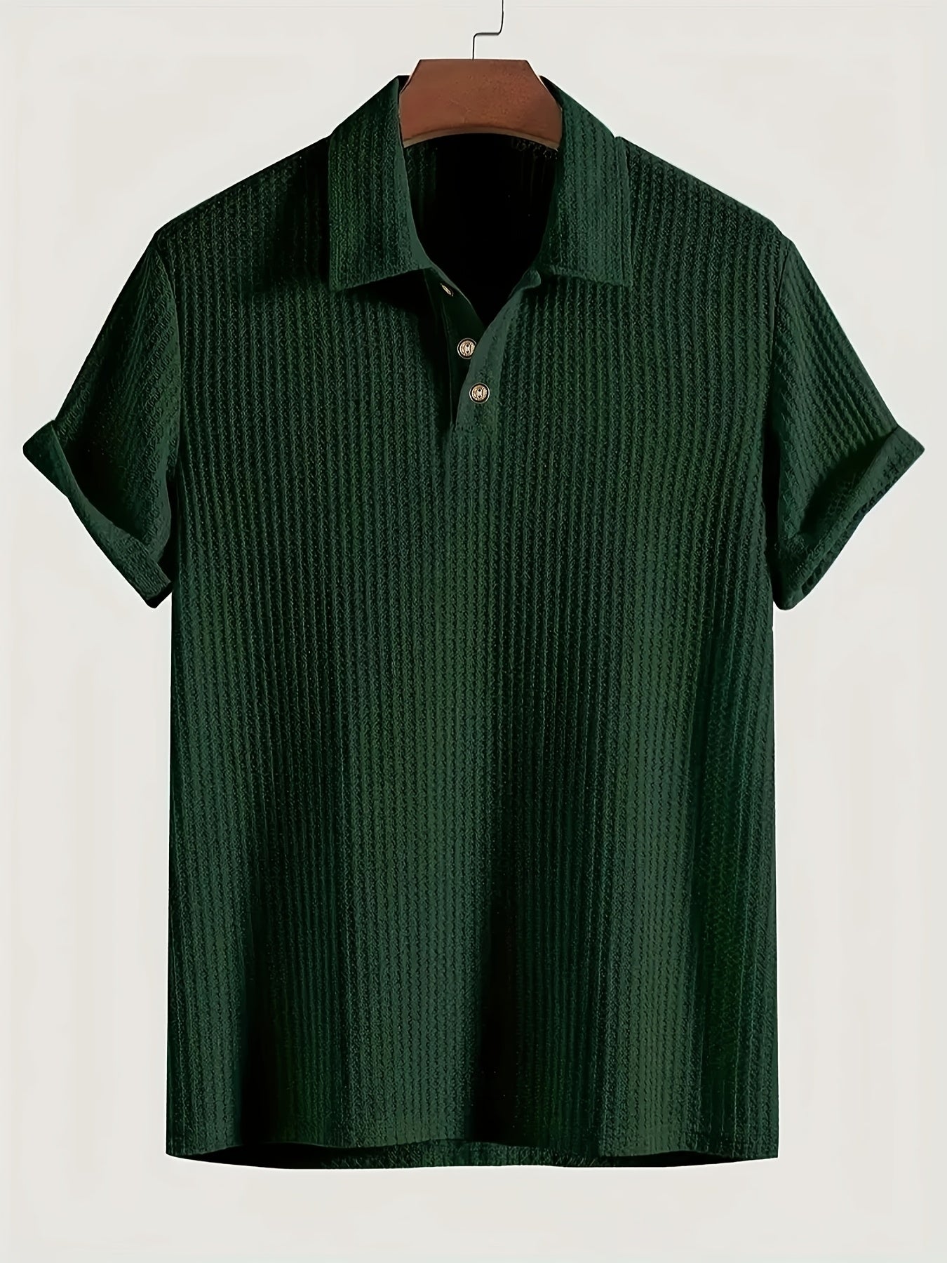 2025 Nieuw Casual Sportshirt Heren Korte Mouwen Hoogwaardig Zomer Effen Kleur Top T-shirt Halflange Mouwen Veelzijdig voor Golf, Vissen, Basketbal, Kamperen, Fitness Zwemmen en Strand met Omkeerbare Kraag