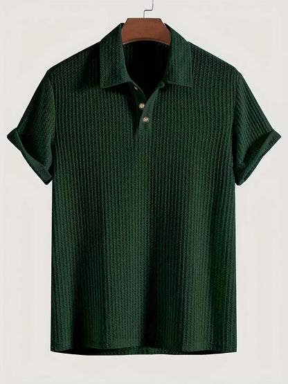 2025 Nieuw Casual Sportshirt Heren Korte Mouwen Hoogwaardig Zomer Effen Kleur Top T-shirt Halflange Mouwen Veelzijdig voor Golf, Vissen, Basketbal, Kamperen, Fitness Zwemmen en Strand met Omkeerbare Kraag