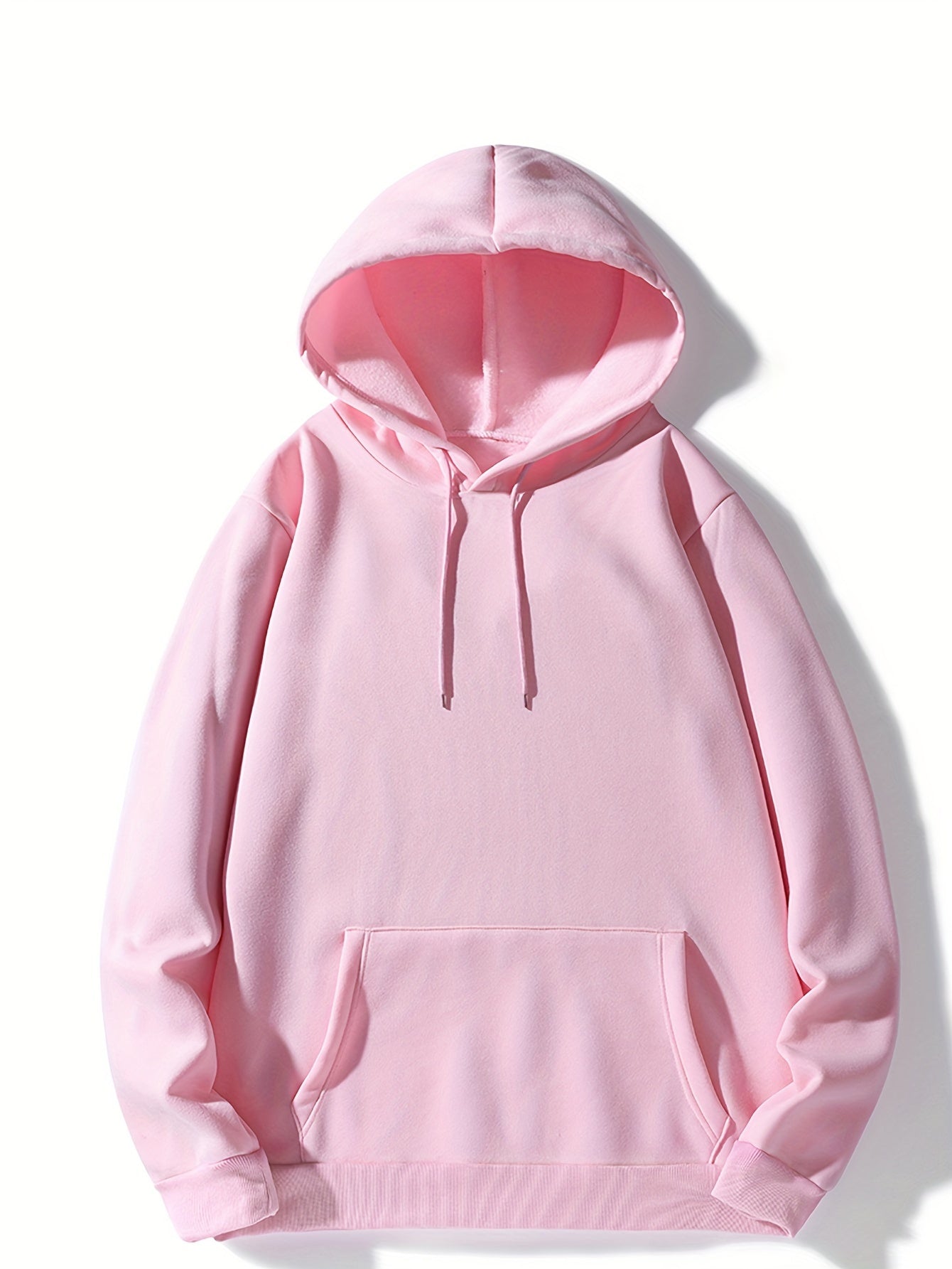 Mannen Hoodies, Effen Kleur Hoodie, Casual Heren Pullover Hoodie Met Kangoeroezak Voor Lente Herfst, Als Geschenken, Coquette Stijl