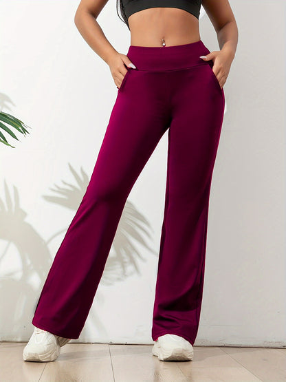 Effen gekleurde casual yogabroek