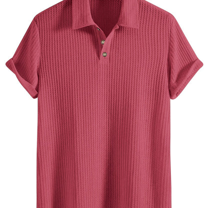 2025 Nieuw Casual Sportshirt Heren Korte Mouwen Hoogwaardig Zomer Effen Kleur Top T-shirt Halflange Mouwen Veelzijdig voor Golf, Vissen, Basketbal, Kamperen, Fitness Zwemmen en Strand met Omkeerbare Kraag