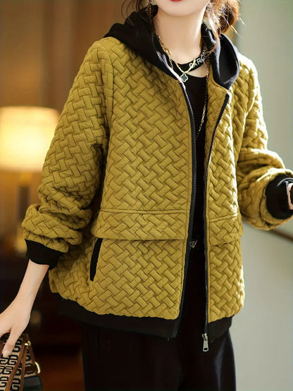 Dames Hoodie met Rits | Gewatteerd