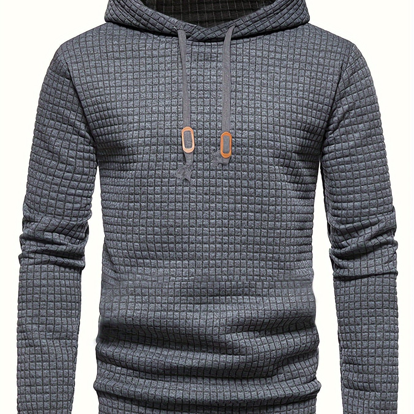 [1pc GEKM Heren Casual Sport Hoodie] 1pc GEKM Heren Casual Sport Pullover Sweatshirt, Boho Stijl Lange Mouw Hoodie met Geborduurd Ontwerp, Gebreide Polyester Stof, Regular Fit, 250gsm - Herfst/Winter Collectie