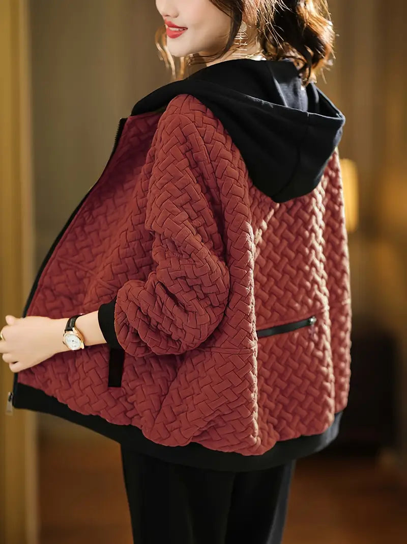 Dames Hoodie met Rits | Gewatteerd
