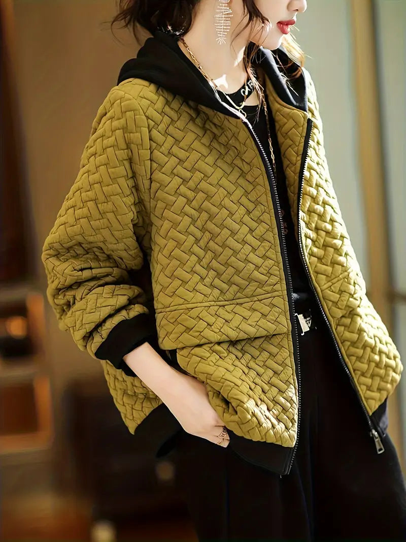 Dames Hoodie met Rits | Gewatteerd