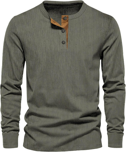 Heren Cord-shirt langemouw