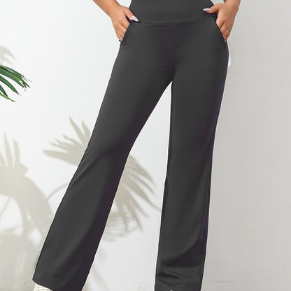 Effen gekleurde casual yogabroek