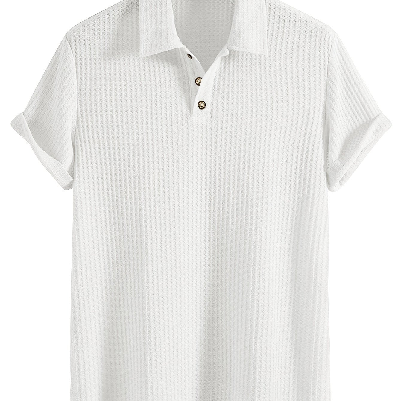 2025 Nieuw Casual Sportshirt Heren Korte Mouwen Hoogwaardig Zomer Effen Kleur Top T-shirt Halflange Mouwen Veelzijdig voor Golf, Vissen, Basketbal, Kamperen, Fitness Zwemmen en Strand met Omkeerbare Kraag