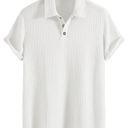 2025 Nieuw Casual Sportshirt Heren Korte Mouwen Hoogwaardig Zomer Effen Kleur Top T-shirt Halflange Mouwen Veelzijdig voor Golf, Vissen, Basketbal, Kamperen, Fitness Zwemmen en Strand met Omkeerbare Kraag