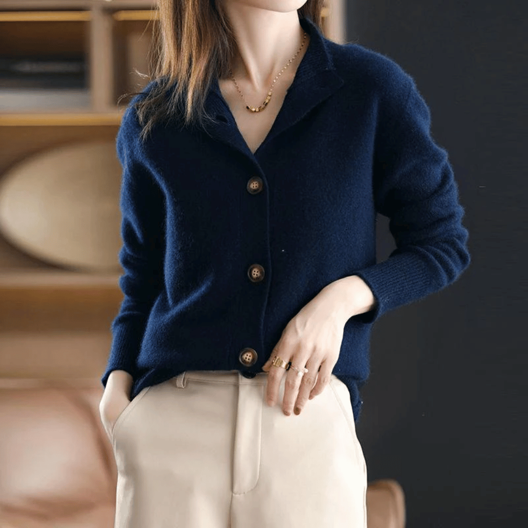 Dames Cardigan Statement-knopen