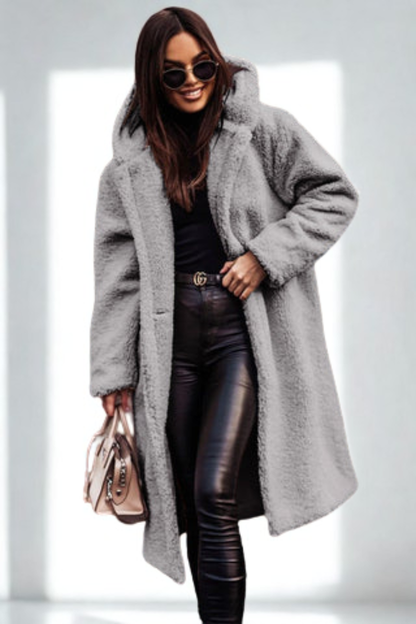 Dames Winterjas Imitatiebont met Capuchon