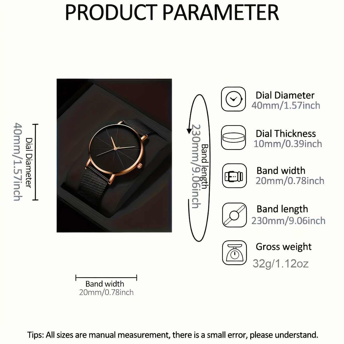 EAZEN Timeless Touch – Watch & Bracelet Set