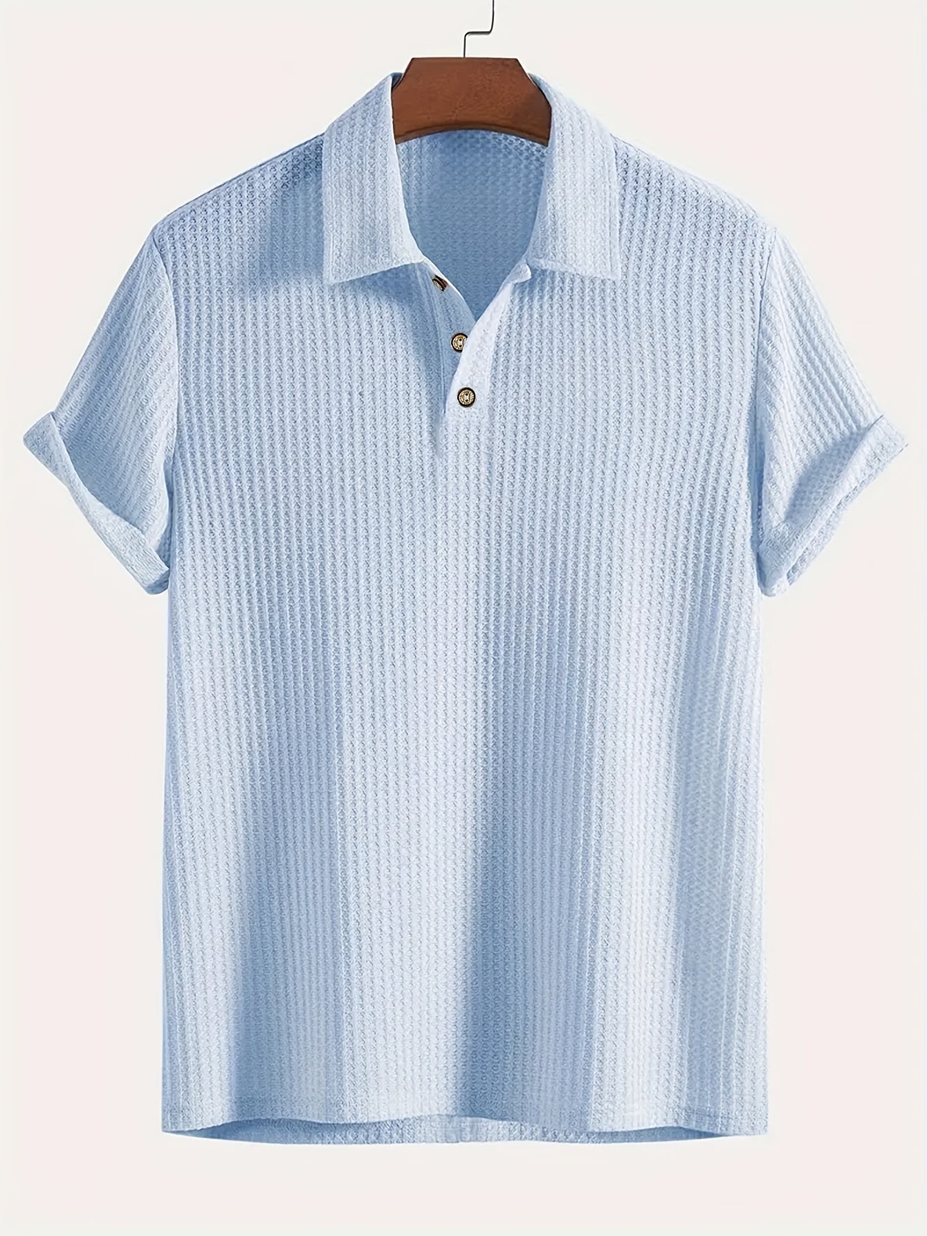 2025 Nieuw Casual Sportshirt Heren Korte Mouwen Hoogwaardig Zomer Effen Kleur Top T-shirt Halflange Mouwen Veelzijdig voor Golf, Vissen, Basketbal, Kamperen, Fitness Zwemmen en Strand met Omkeerbare Kraag