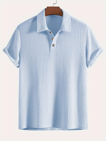 2025 Nieuw Casual Sportshirt Heren Korte Mouwen Hoogwaardig Zomer Effen Kleur Top T-shirt Halflange Mouwen Veelzijdig voor Golf, Vissen, Basketbal, Kamperen, Fitness Zwemmen en Strand met Omkeerbare Kraag