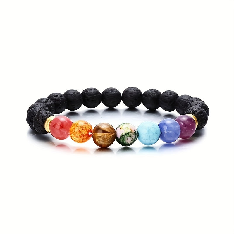 7 Chakra Natuursteen Armband – Yoga, Meditatie & Energie Balans