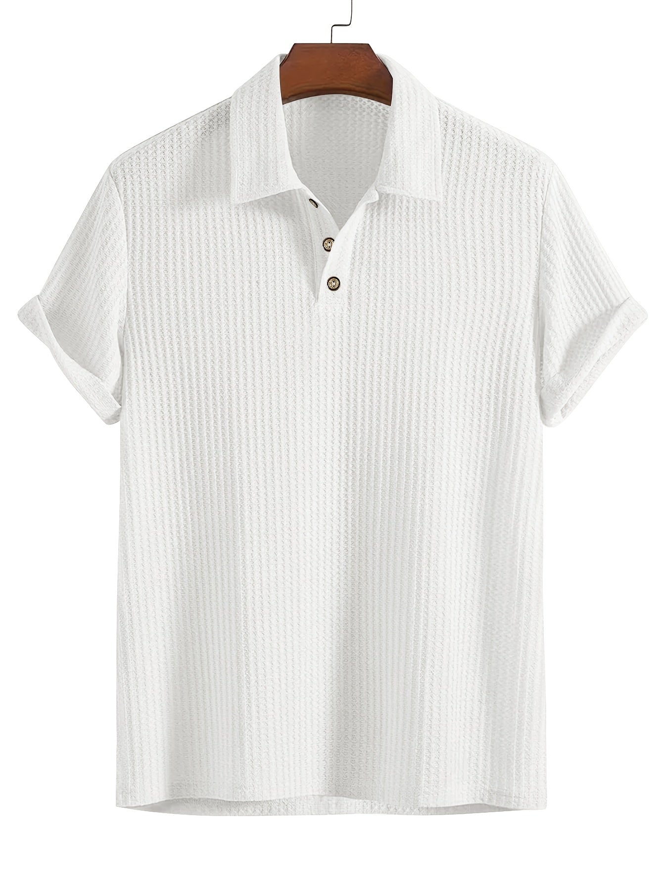 2025 Nieuw Casual Sportshirt Heren Korte Mouwen Hoogwaardig Zomer Effen Kleur Top T-shirt Halflange Mouwen Veelzijdig voor Golf, Vissen, Basketbal, Kamperen, Fitness Zwemmen en Strand met Omkeerbare Kraag