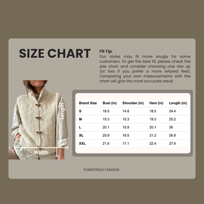 Dames Gebreid Gilet met Knoopsluiting