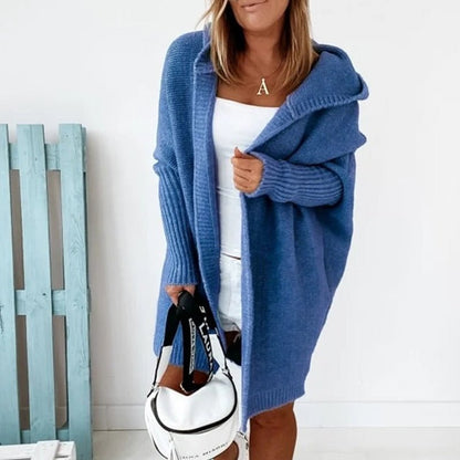 Gezellige gebreide cardigan met capuchon