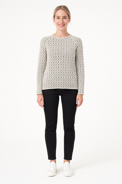 Dames Gebreide Trui met Boothals | Grijs