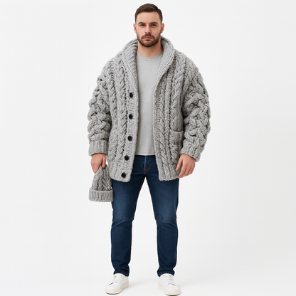Jason Gebreid Vest Jacquard | Knoopsluiting