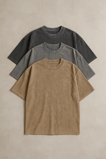 Essential Cotton Oversized Tee Set – 3-Pack