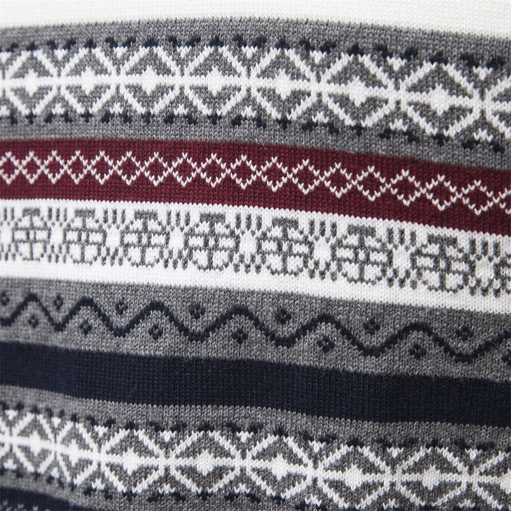 Heren Half Zip Gebreide Trui Opstaande Kraag
