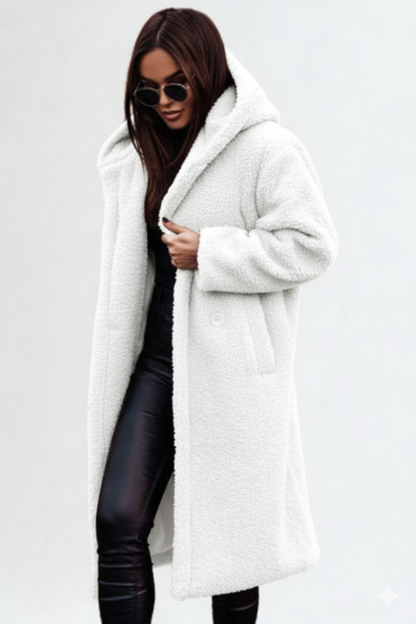 Dames Winterjas Imitatiebont met Capuchon