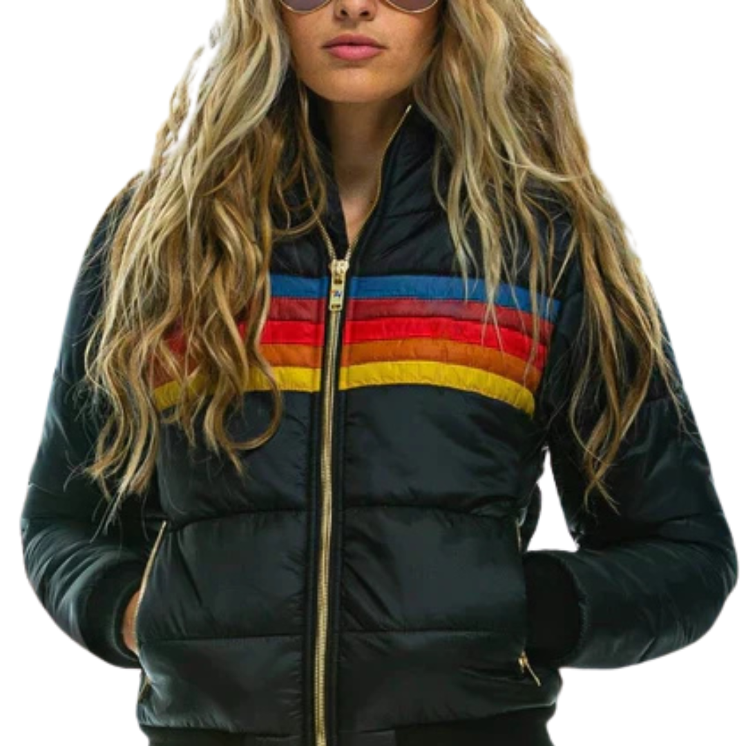 Dames Colour-Block Pufferjas Water-Resistant