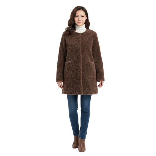 Vrouwen Lammy Coat | Oversized Shearling Jas