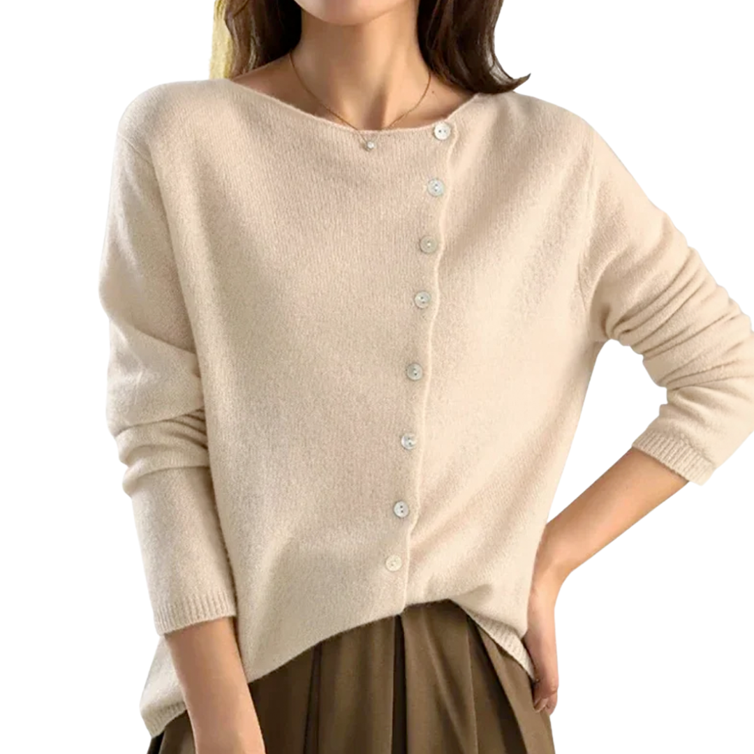 Dames Gebreid Knopenvest – Zachte Knit Cardigan