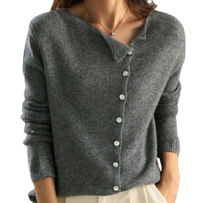 Dames Gebreid Knopenvest – Zachte Knit Cardigan
