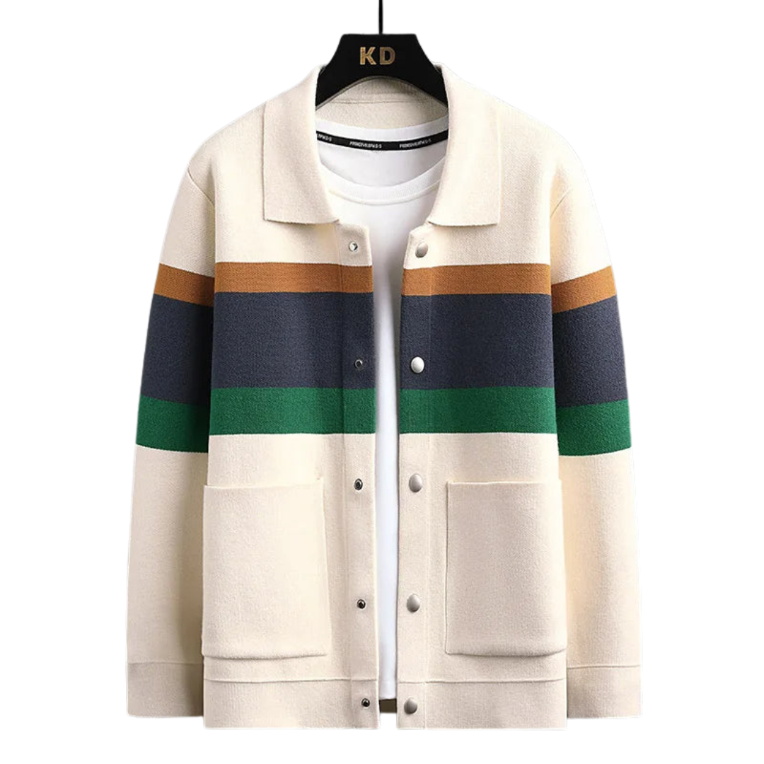Heren Varsity Jas Gebreid | Gestreept