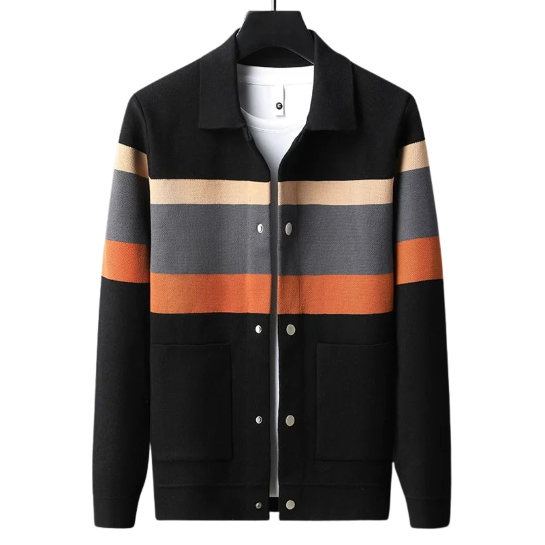 Heren Varsity Jas Gebreid | Gestreept