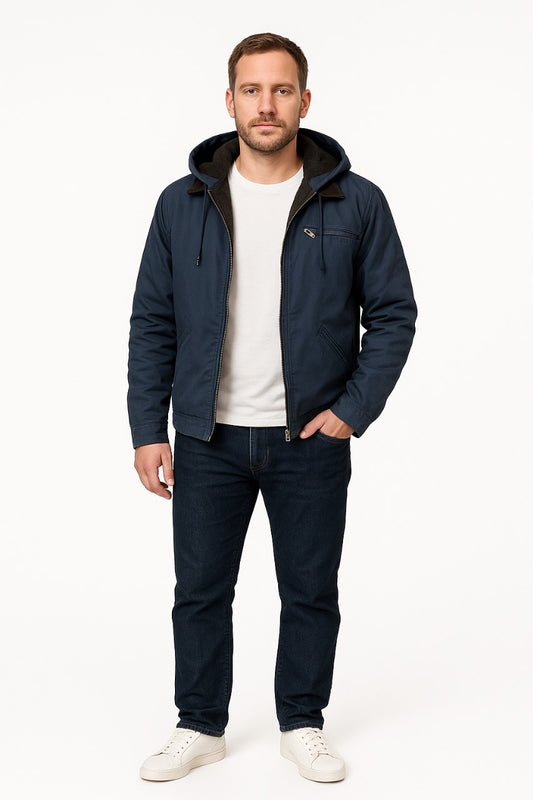 Heren Winter Werkjas met Capuchon