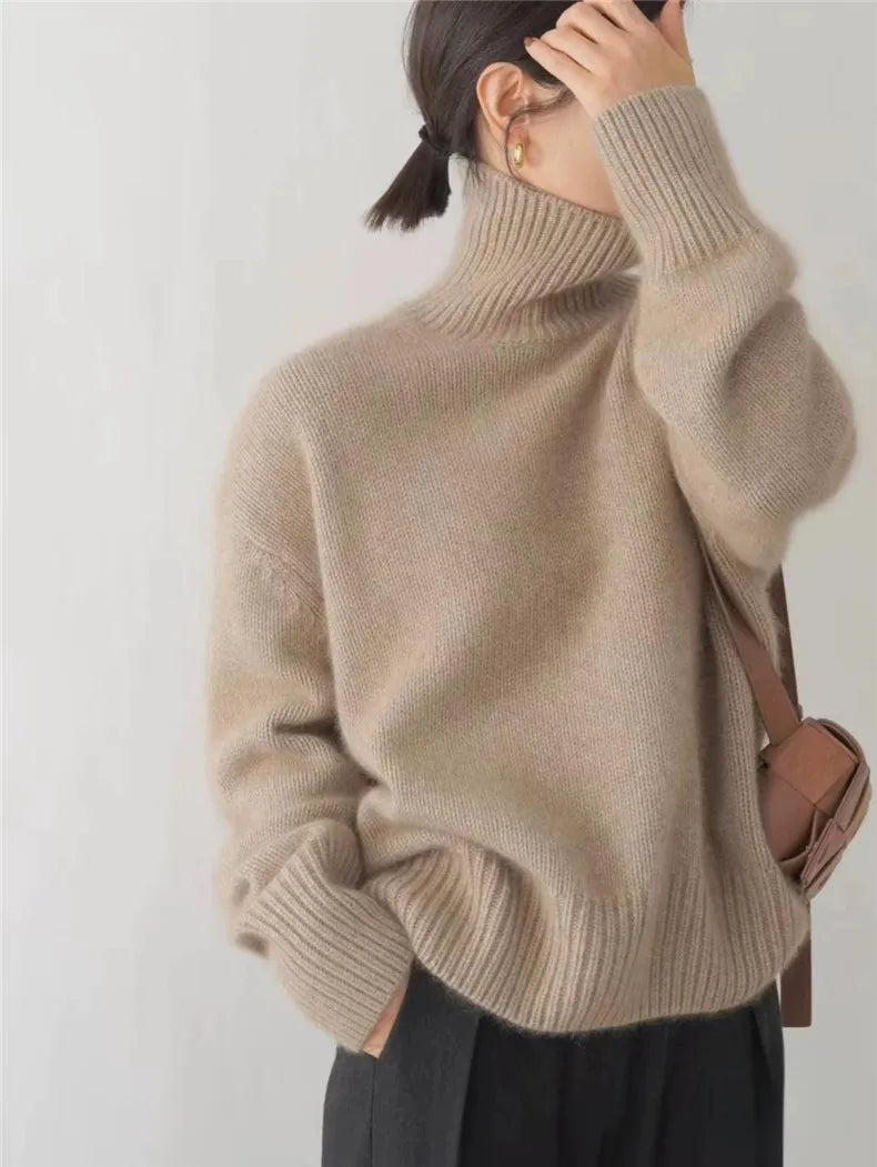 Dames Coltrui 100% Kasjmier – Col-neck Trui