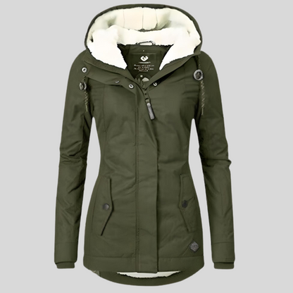 Dames winterjas lang | waterdicht met capuchon