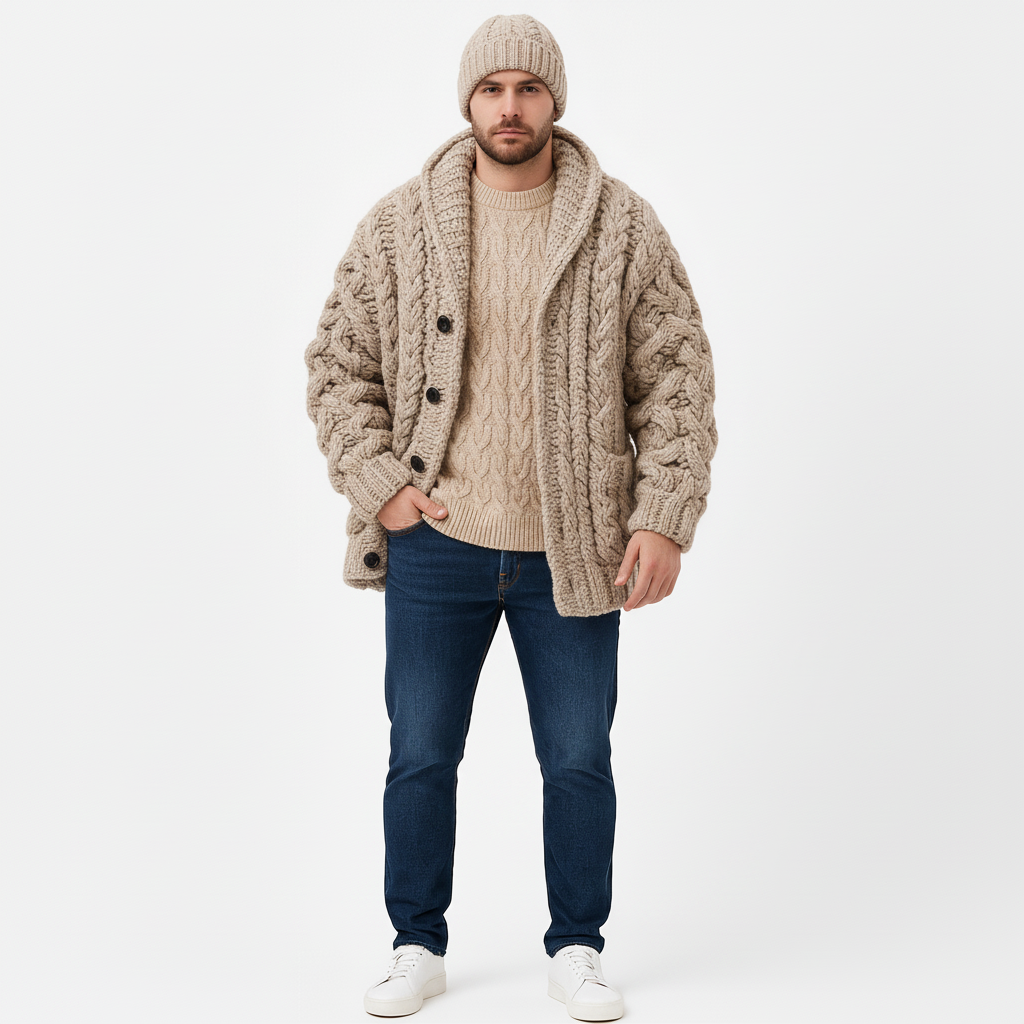 Jason Gebreid Vest Jacquard | Knoopsluiting
