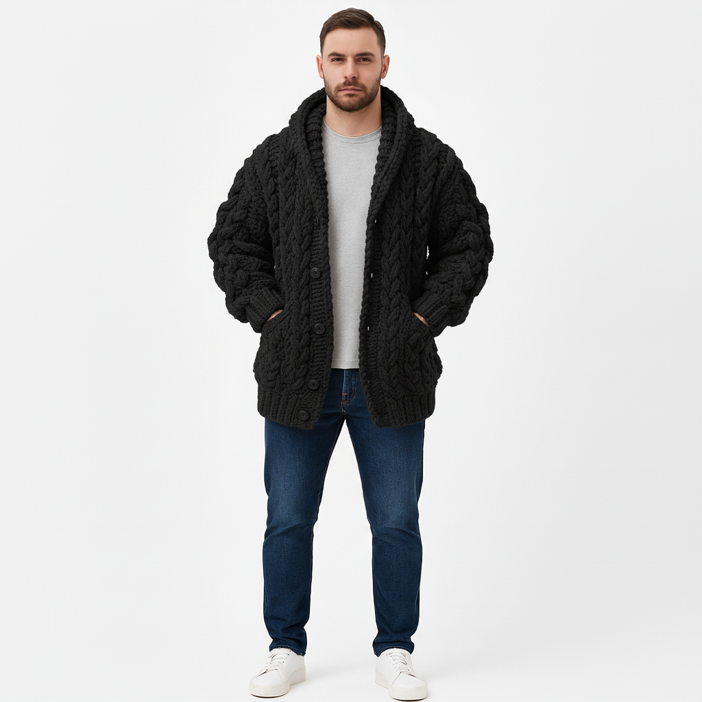 Jason Gebreid Vest Jacquard | Knoopsluiting