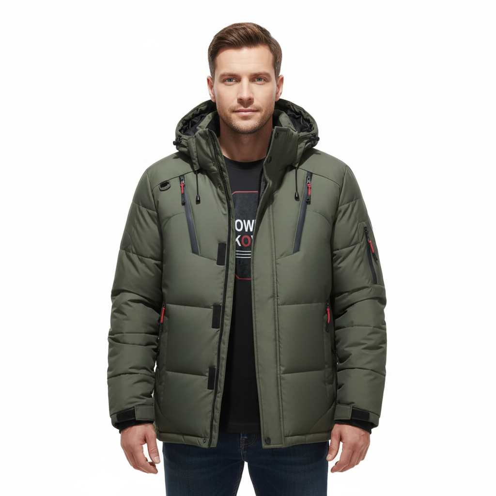 Heren donzen winterparka – waterdicht & geïsoleerd