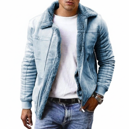 Heren Winterjas Imitatieleer | Sherpa Voering