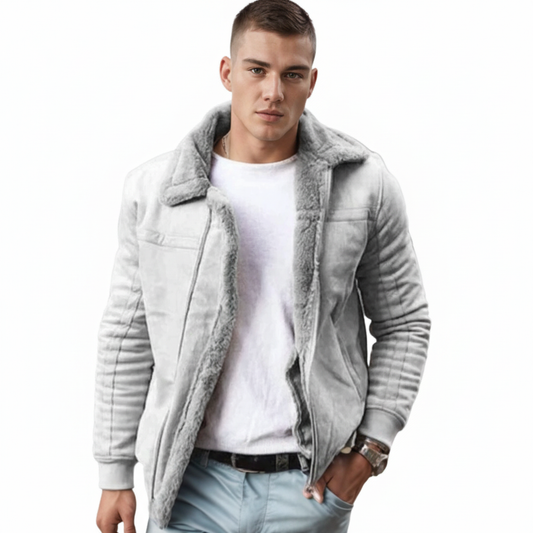 Heren Winterjas Imitatieleer | Sherpa Voering