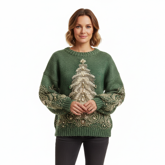 Cozy Knit Kersttrui | Kerstboom