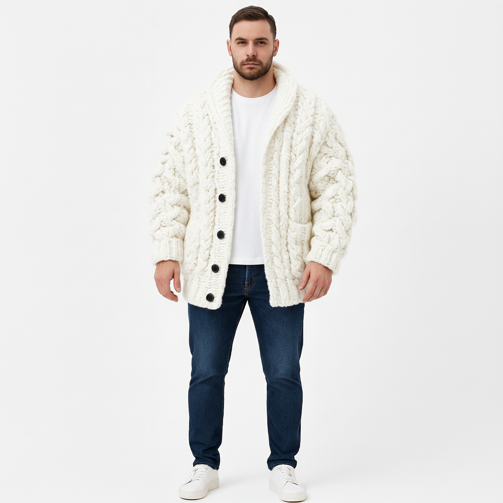 Jason Gebreid Vest Jacquard | Knoopsluiting