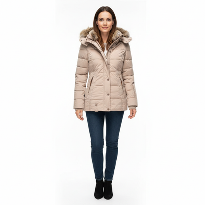 Dames Winterjas | Warme Jas met Capuchon en Bontkraag