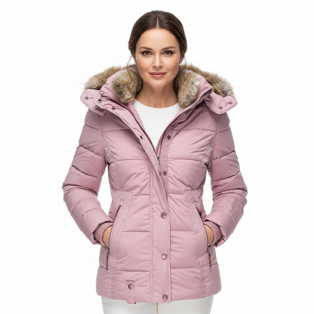 Dames Winterjas | Warme Jas met Capuchon en Bontkraag