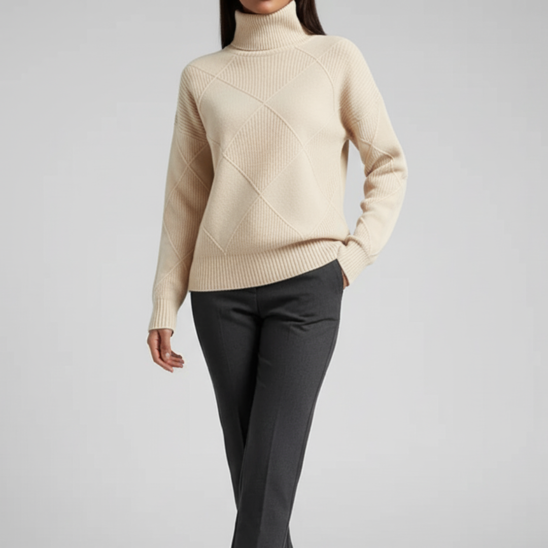 Dames Gebreide Coltrui Pullover