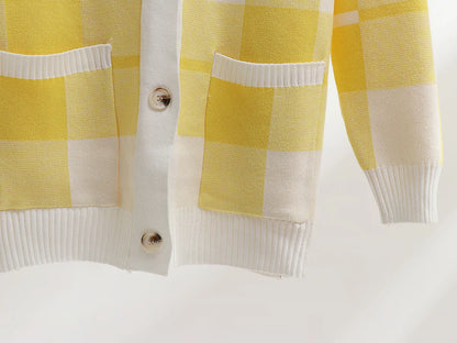 Dames Gebreide 3-delige Set | Cardigan, Top & Broek