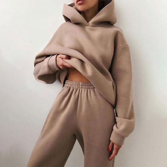 Dames Jogging Set Tweedelig – Oversized Zachte Sweatstof