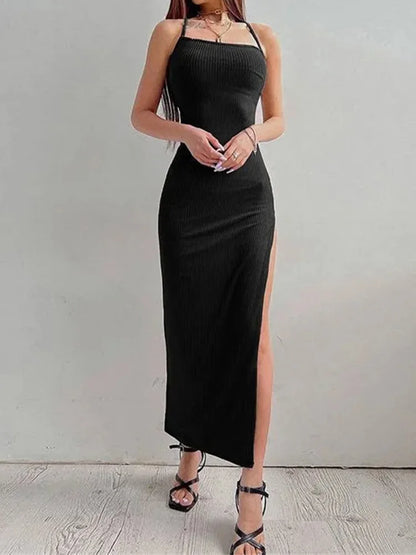 Luxe High Split Dress
