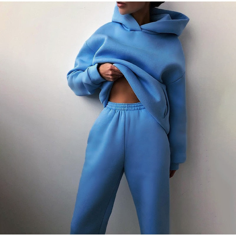 Dames Jogging Set Tweedelig – Oversized Zachte Sweatstof